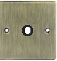 D-DP1-AB 1 Gang Dimmer Plate (No Module) Antique Brass